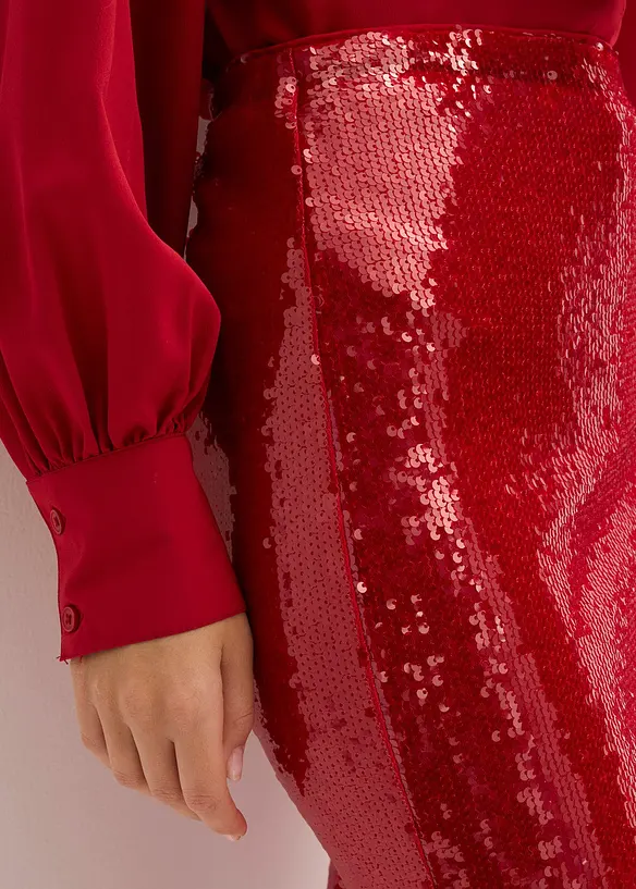 Paljettmidikjol, bonprix