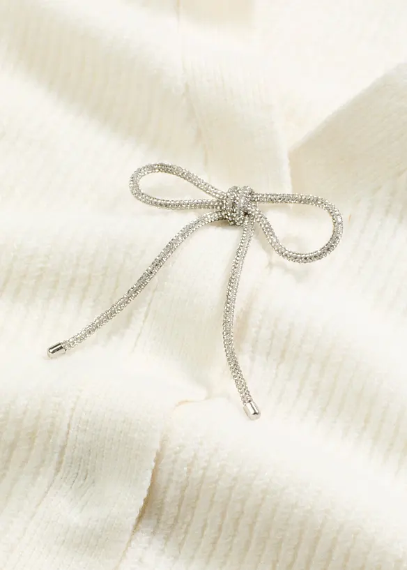 Stickad kofta i kort modell, bonprix