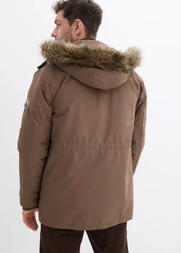 Vadderad, lång parkas, bonprix
