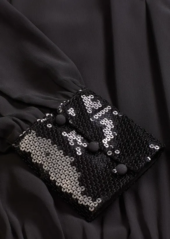 Blustopp av tunn tyll med paljetter, bonprix