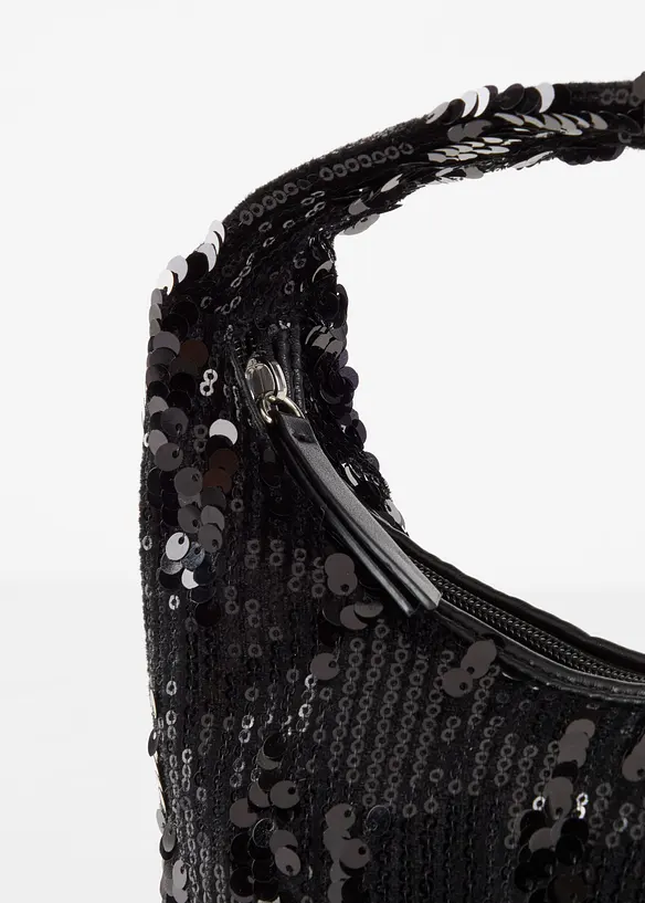 Liten handväska med paljetter, bonprix