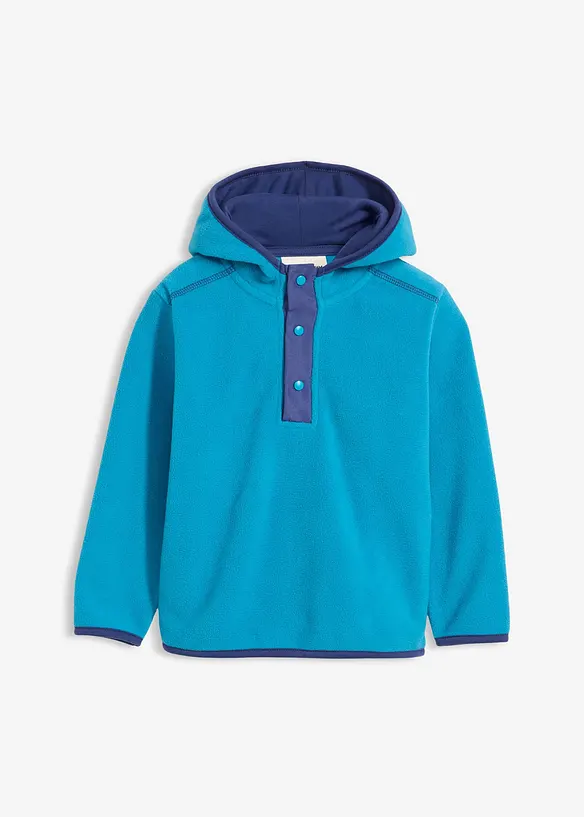 Fleecetröja med huva, bonprix