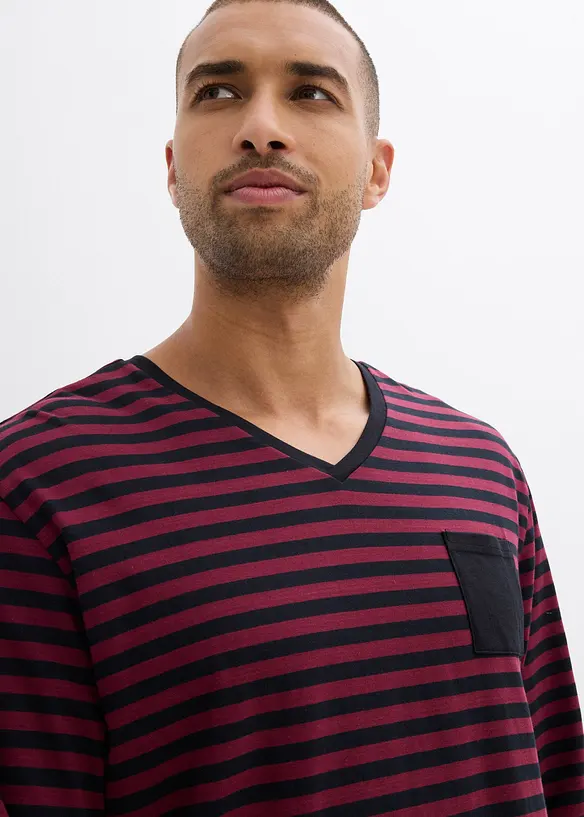 Långärmad pyjamas i ren bomull, bonprix