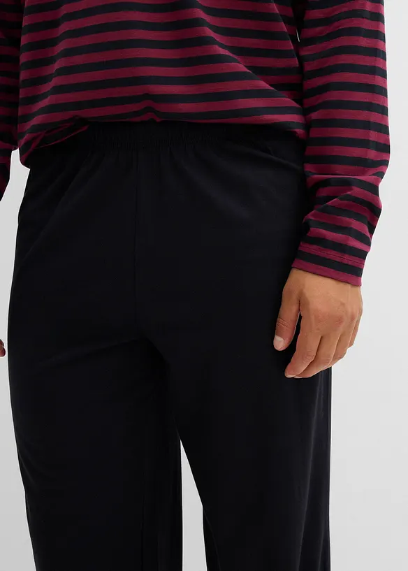 Långärmad pyjamas i ren bomull, bonprix