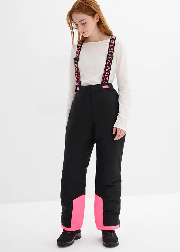 Skidbyxa med avtagbara hänglsen, vattentät, bonprix