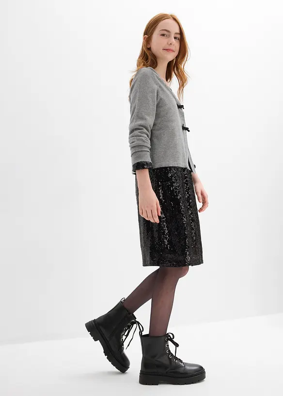 Stickad kofta av mjuk viskosmix, bonprix