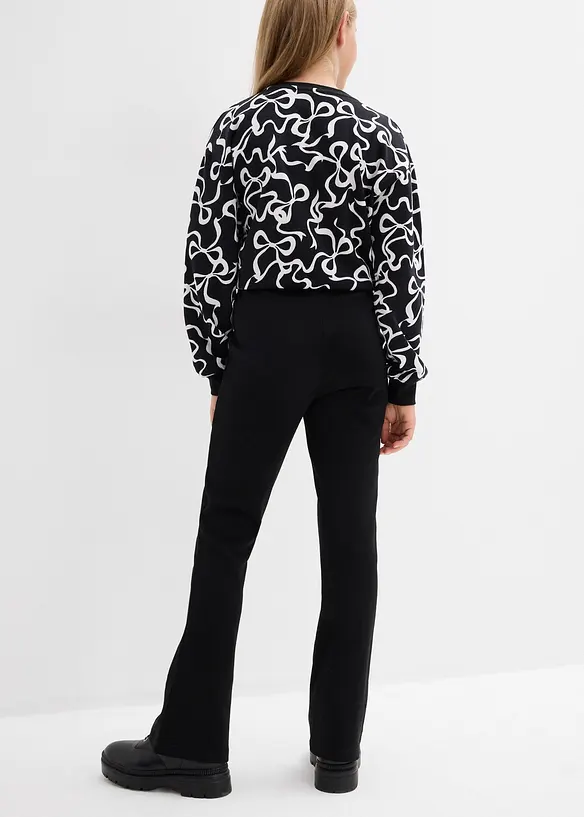 Utställd byxa av stabil bomullsjersey, bonprix