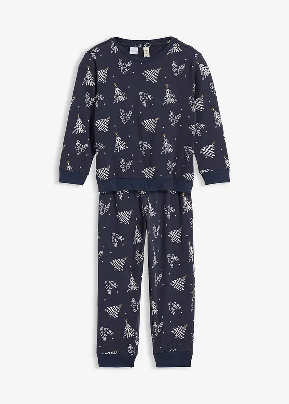 Pyjamas av ekologisk bomull (set i 2 delar), bonprix