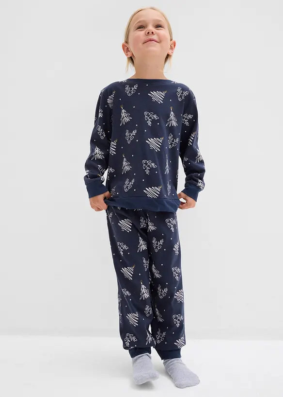 Pyjamas av ekologisk bomull (set i 2 delar), bonprix