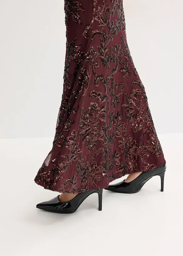 Paljettklänning med öppning i ryggen, bonprix