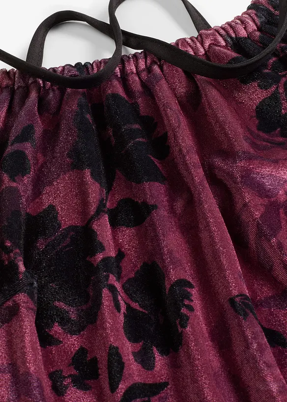 Maxiklänning av glansig sammet, bonprix