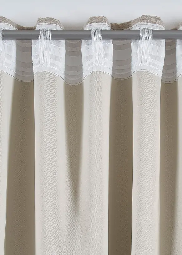 Mörkläggande gardinlängd i dubbla lager (1 styck), bonprix