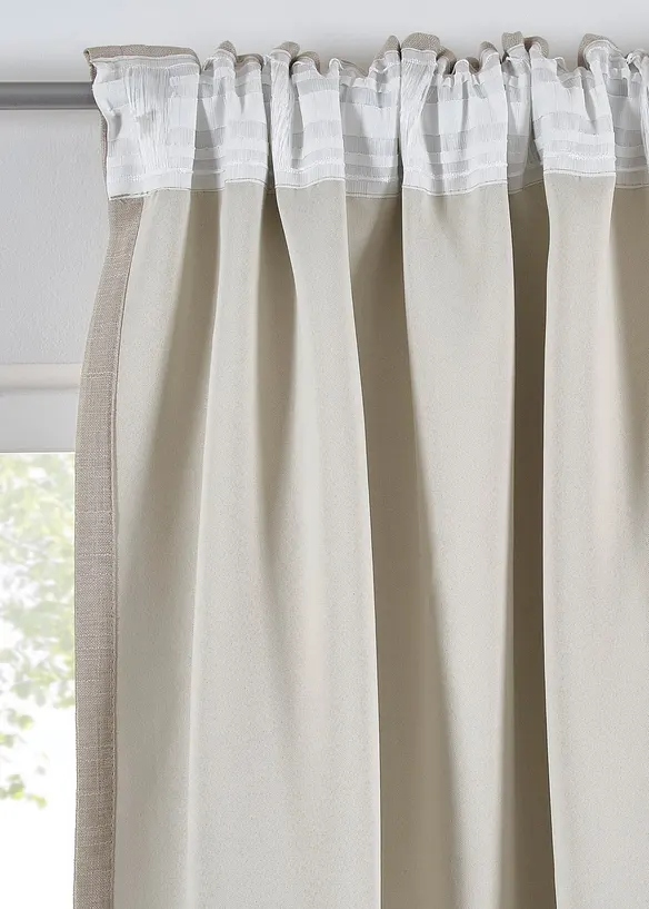 Mörkläggande gardinlängd i dubbla lager (1 styck), bonprix