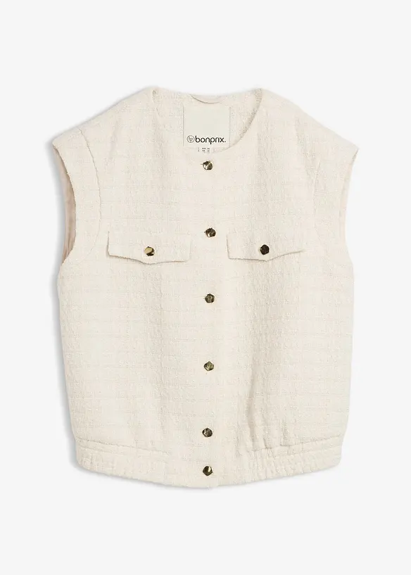 Kavajv&auml;st med ylleandel, bonprix