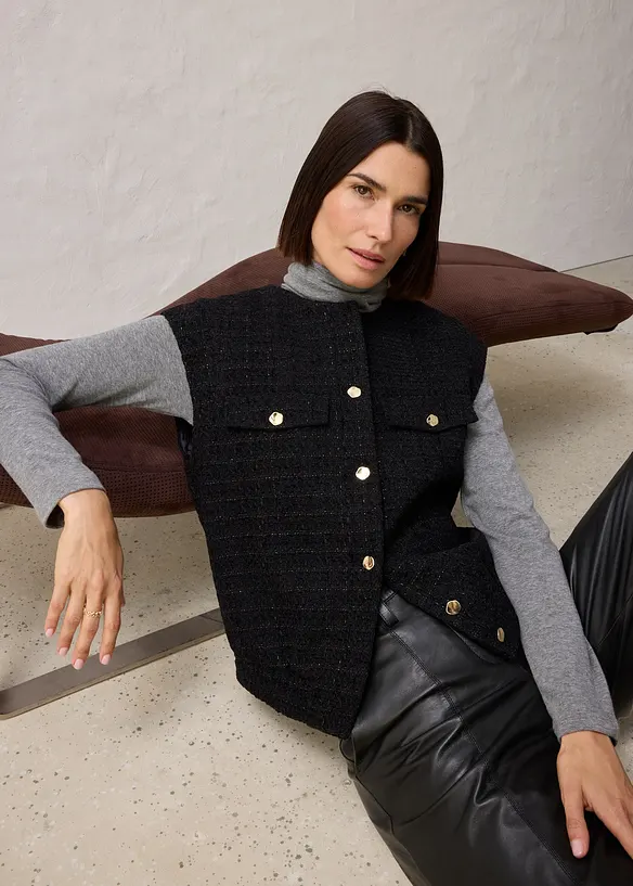 Kavajväst med ylleandel, bonprix