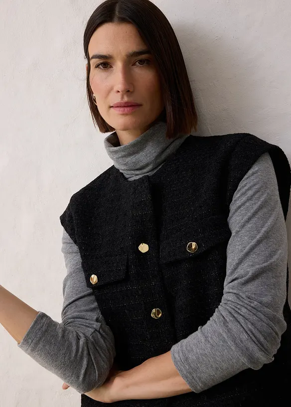 Kavajväst med ylleandel, bonprix