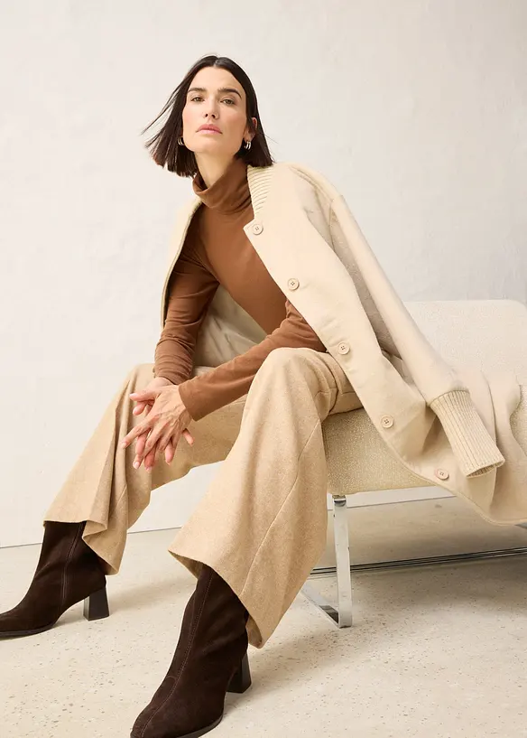 Polotröja med ull, bonprix