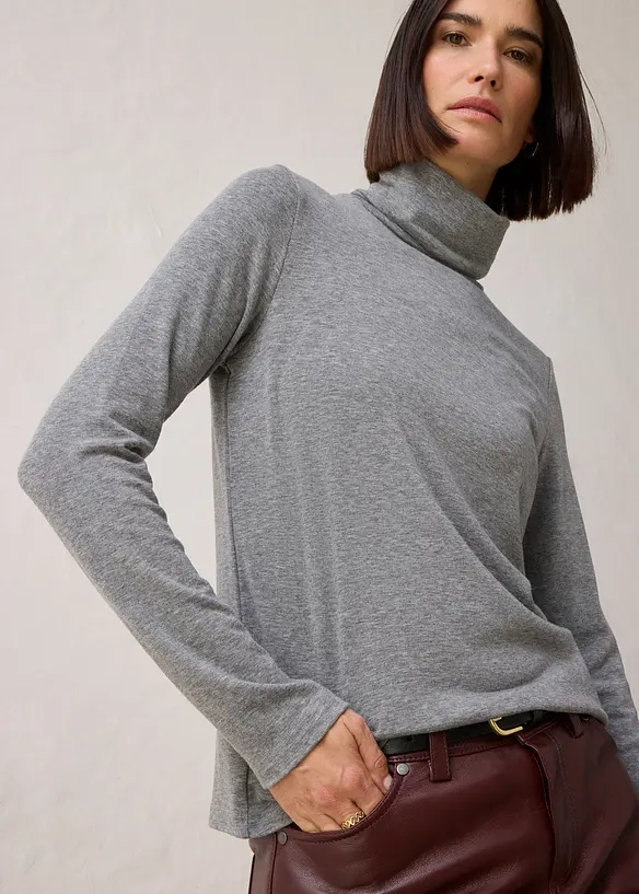 Polotröja med ull, bonprix