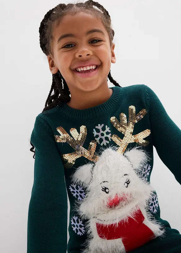 Stickad kl&auml;nning och v&auml;ska (2 delar), bonprix