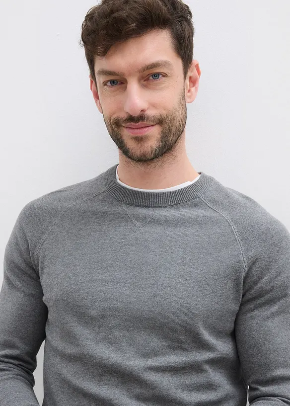 Finstickad tröja (2-pack) i bomull, bonprix