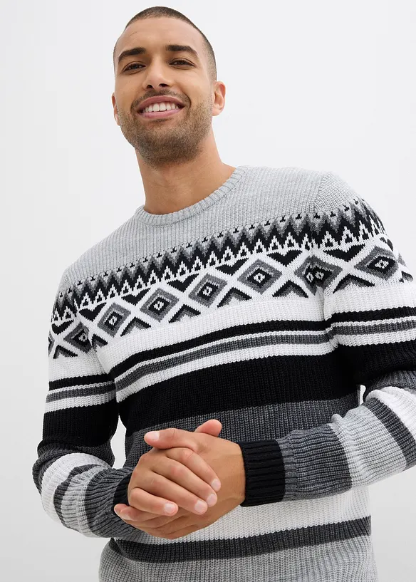 Mönstrad tröja, bonprix