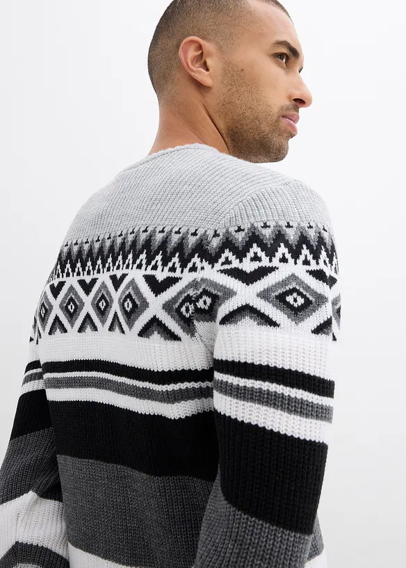 Mönstrad tröja, bonprix