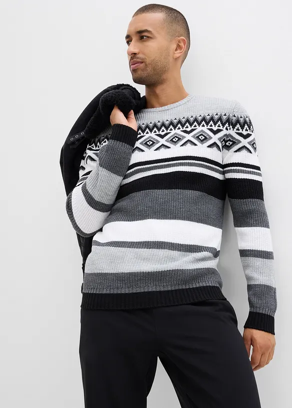 Mönstrad tröja, bonprix