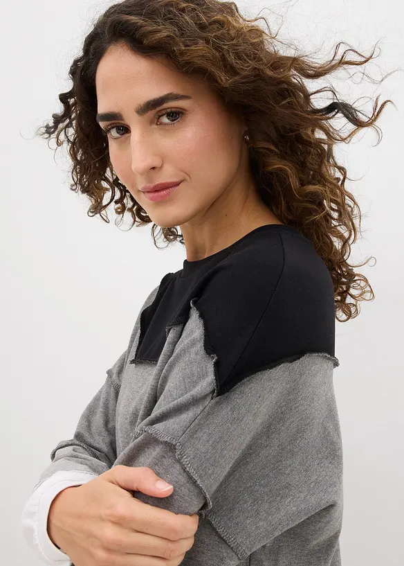 Sweatshirt i mjuk bomullsmix, bonprix