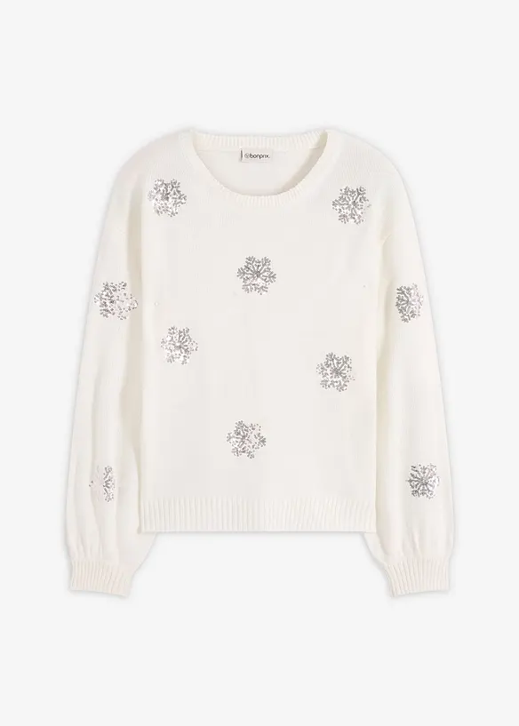 Tröja med paljetter, bonprix