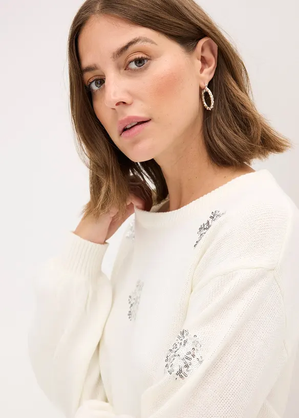 Tröja med paljetter, bonprix