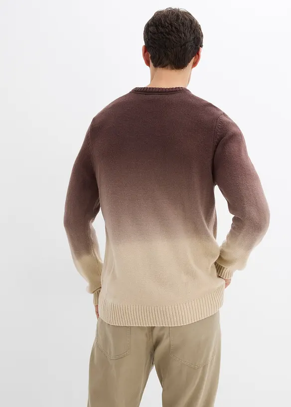 Finstickad tröja med olika färgnyanser, bonprix