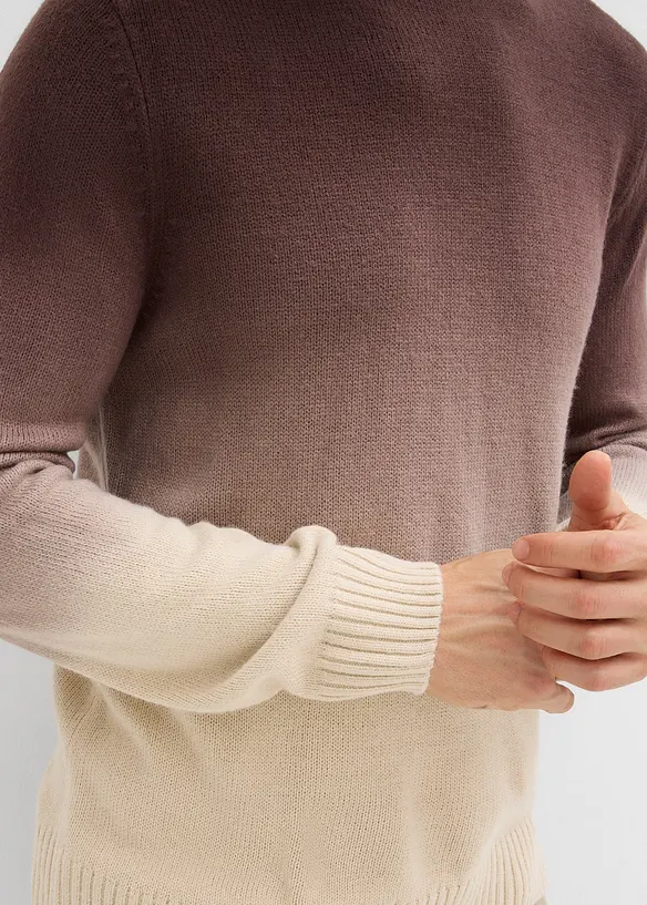 Finstickad tröja med olika färgnyanser, bonprix