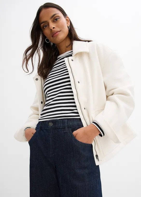 Wide Leg Jeans High Waist med bekväm midja, bonprix