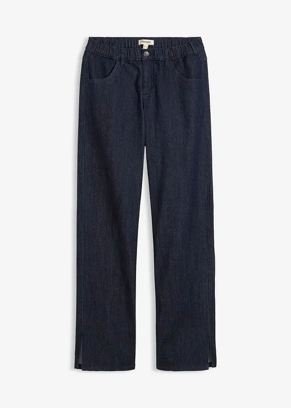 Wide Leg Jeans High Waist med bekväm midja, bonprix