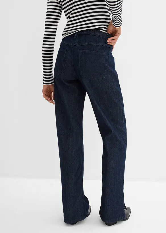 Wide Leg Jeans High Waist med bekväm midja, bonprix
