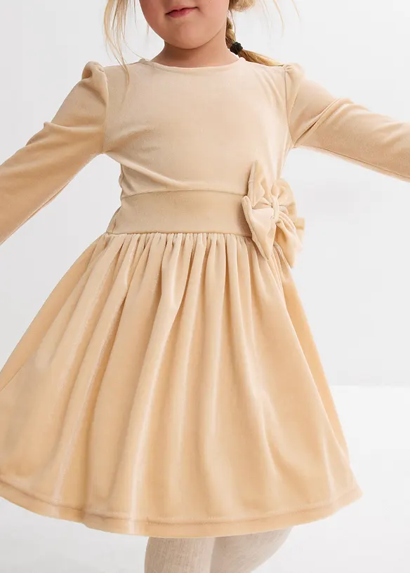 Sammetsklänning för barn, bonprix