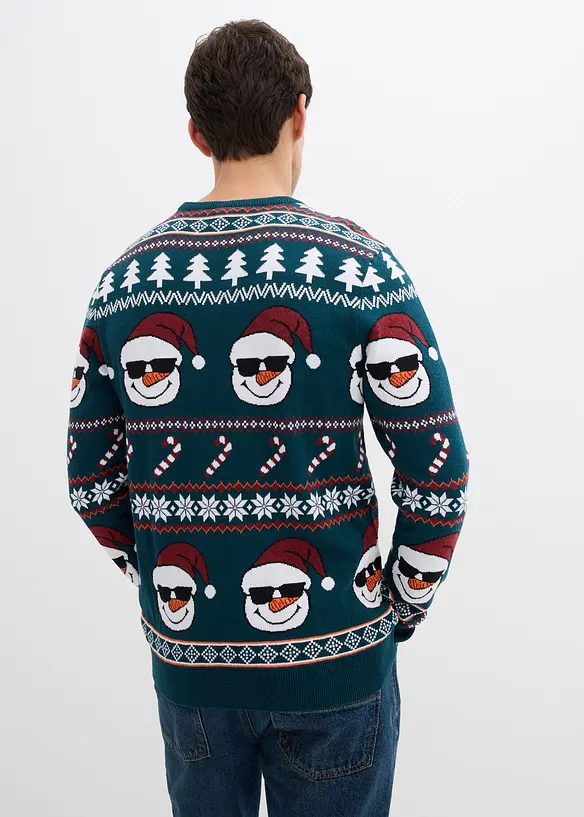 Mönstrad tröja med återvunnen bomull, bonprix