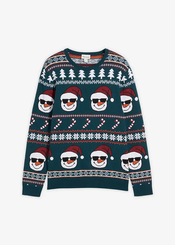 Mönstrad tröja med återvunnen bomull, bonprix