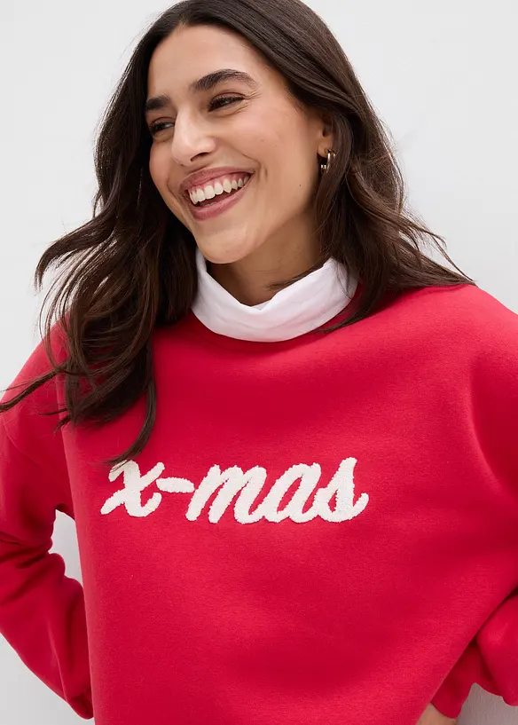 Oversizesweatshirt i bomullsmix, bonprix