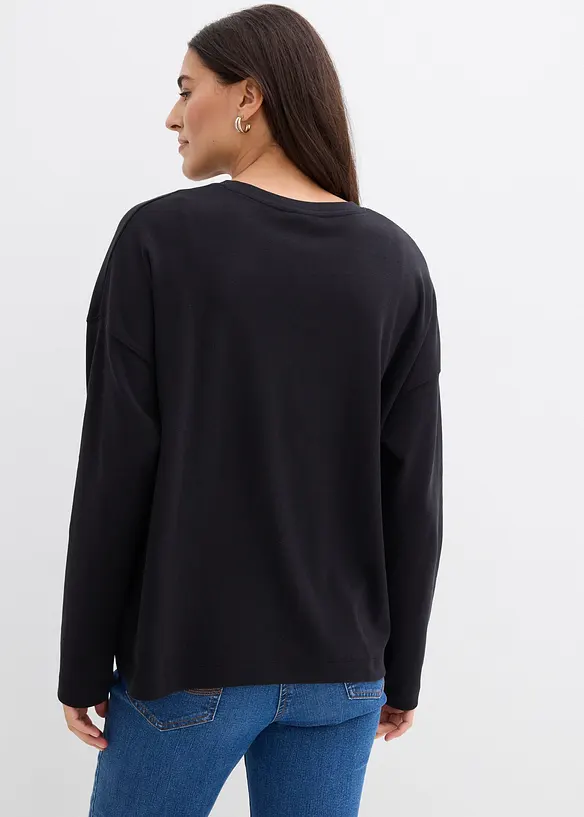 Långärmad topp i ekologisk bomull, bonprix