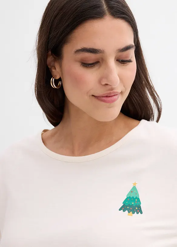 Långärmad topp i ekologisk bomull, bonprix