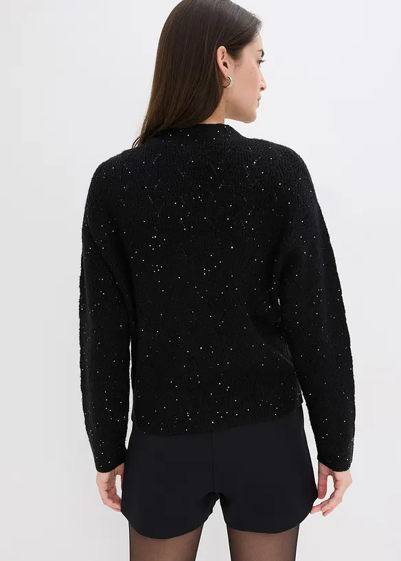 Hålmönstrad cardigan, bonprix