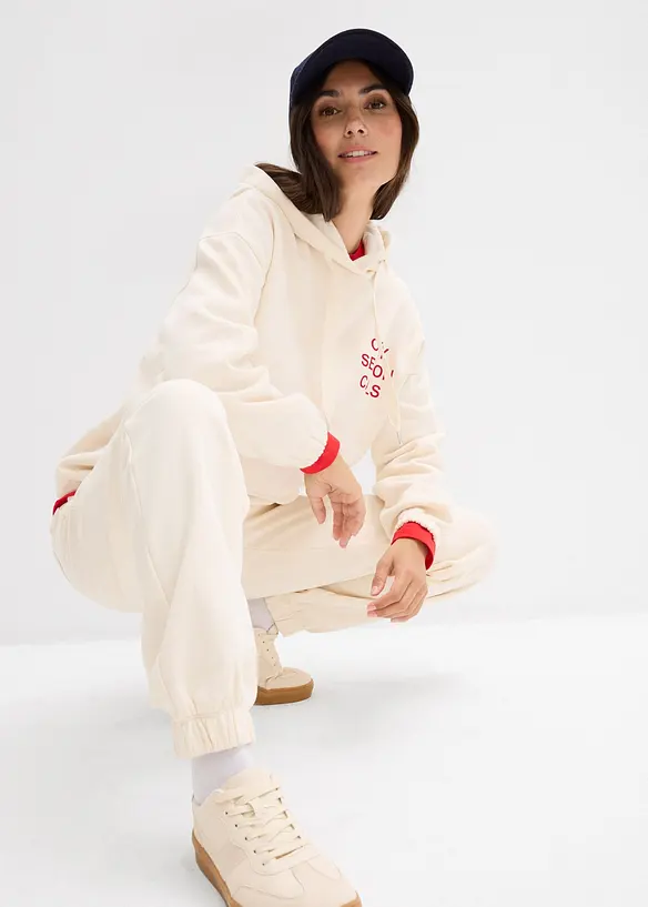 Oversizesweatshirt i ren bomull, bonprix