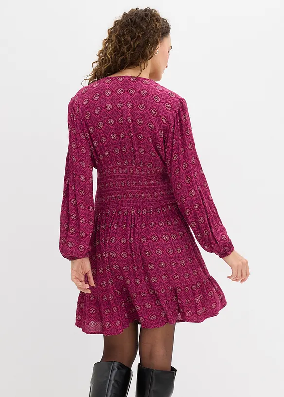 Miniklänning i följsam viskos, bonprix