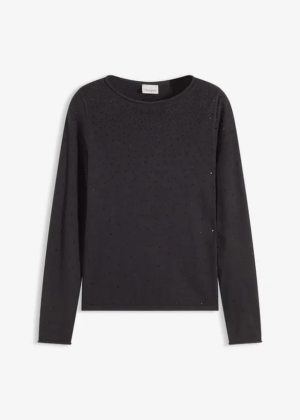 Finstickad tröja av viskosmix med mjukt fall, bonprix