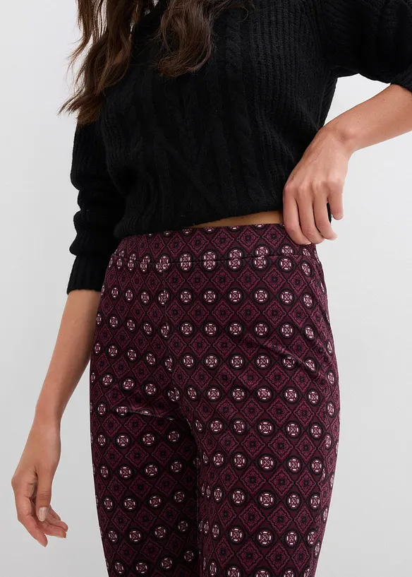 Utsvängda leggings i mjuk sammet, bonprix