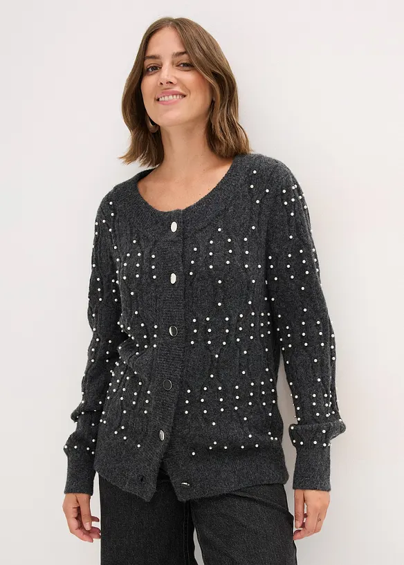 Stickad kofta, bonprix