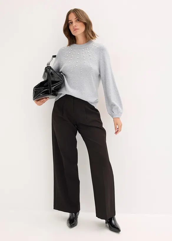 Tröja med pärlor, bonprix