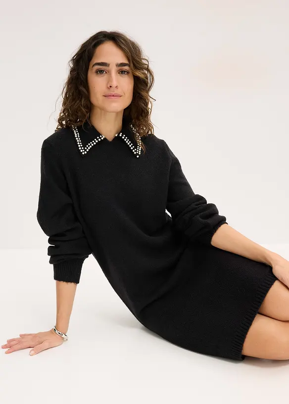 Stickad klänning, bonprix