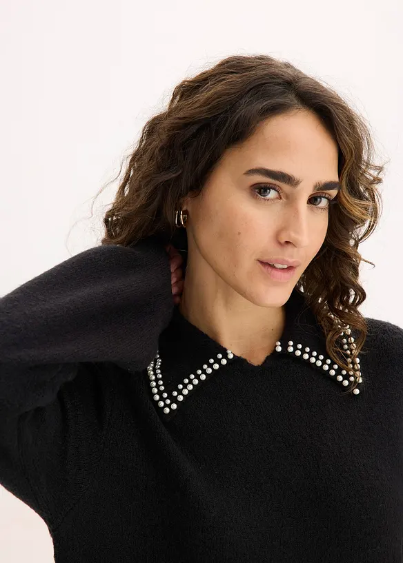 Stickad klänning, bonprix